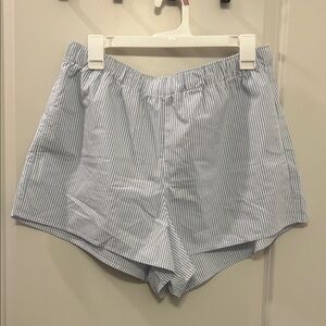 Hollister Blue Striped Pajama Shorts
